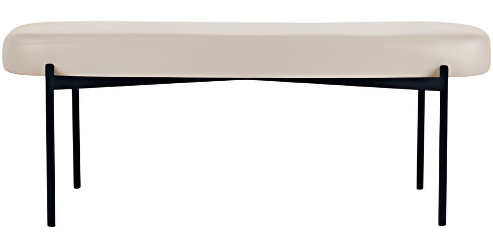 PAPERFLOW Banc oval GAIA, taille L, habillage similicuir