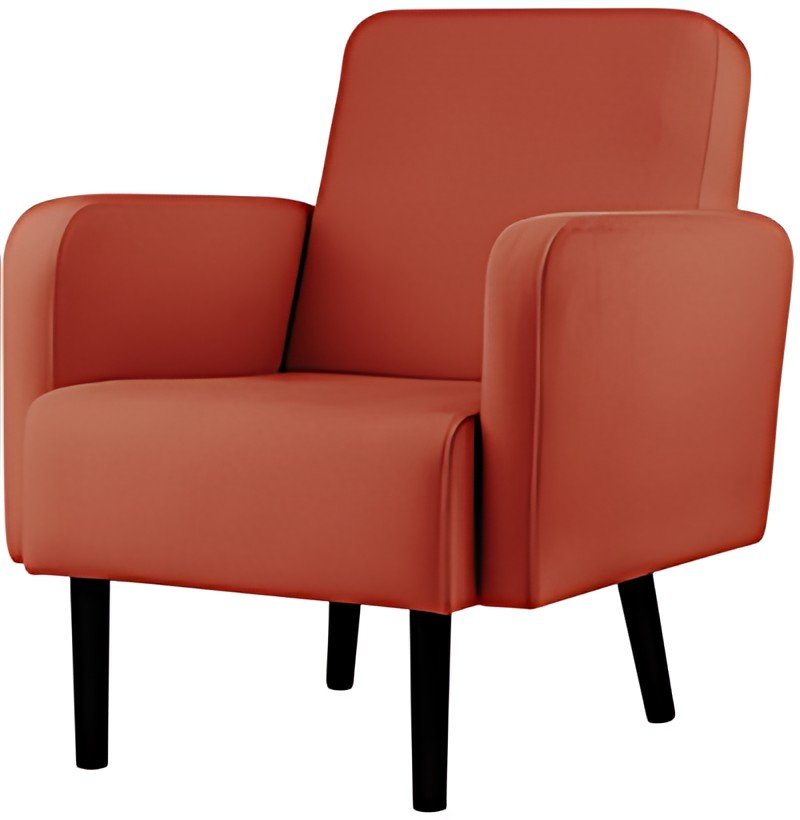PAPERFLOW Fauteuil LISBOA, habillage en tissu, rouille