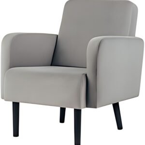 PAPERFLOW Fauteuil LISBOA, habillage en velours, gris