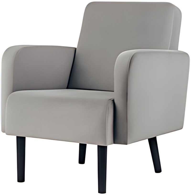 PAPERFLOW Fauteuil LISBOA, habillage en velours, gris