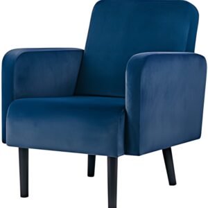 PAPERFLOW Fauteuil LISBOA, habillage en velours, bleu