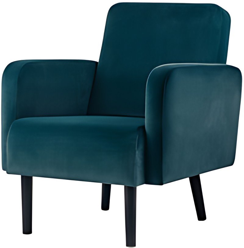 PAPERFLOW Fauteuil LISBOA, habillage en velours, vert
