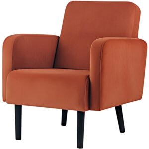 PAPERFLOW Fauteuil LISBOA, habillage en velours, rouille