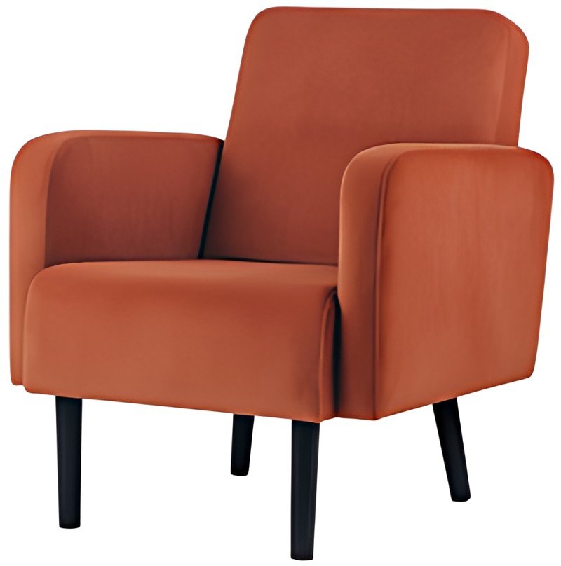 PAPERFLOW Fauteuil LISBOA, habillage en velours, rouille