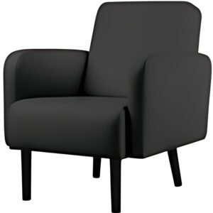 PAPERFLOW Fauteuil LISBOA, habillage simili cuir, noir