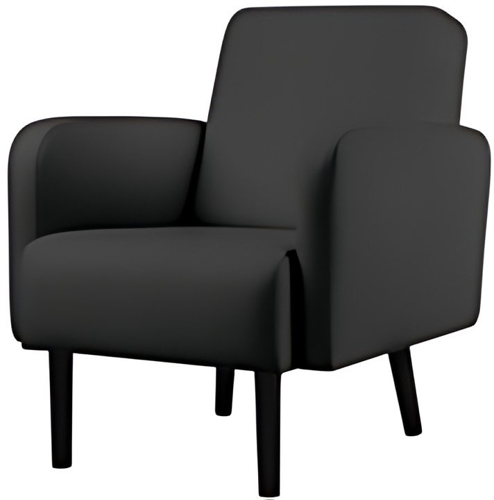 PAPERFLOW Fauteuil LISBOA, habillage simili cuir, noir