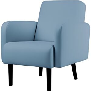 PAPERFLOW Fauteuil LISBOA, habillage simili cuir, bleu