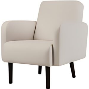 PAPERFLOW Fauteuil LISBOA, habillage simili cuir, blanc