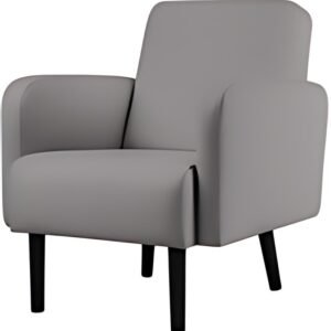 PAPERFLOW Fauteuil LISBOA, habillage simili cuir, gris