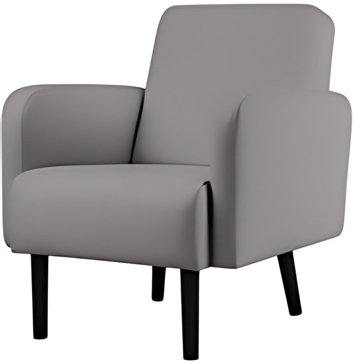 PAPERFLOW Fauteuil LISBOA, habillage simili cuir, gris