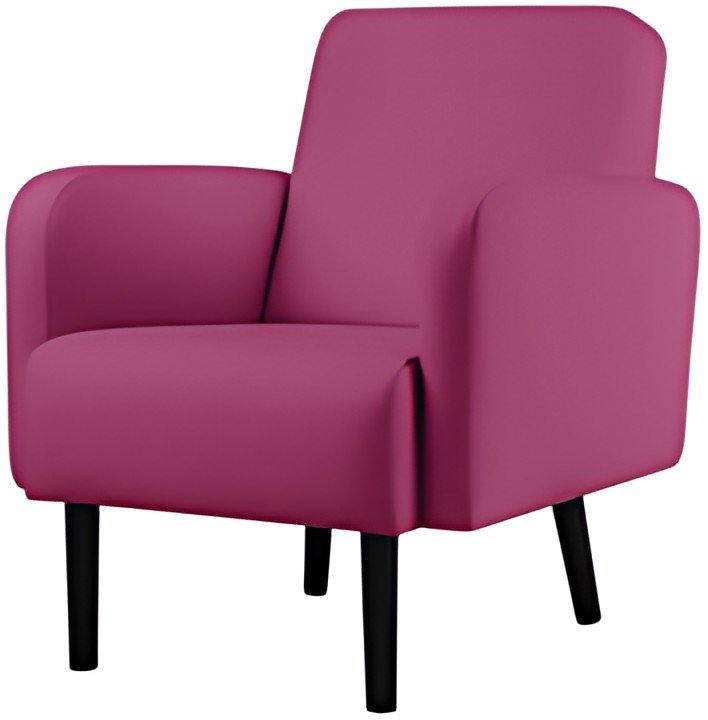 PAPERFLOW Fauteuil LISBOA, habillage simili cuir, violet