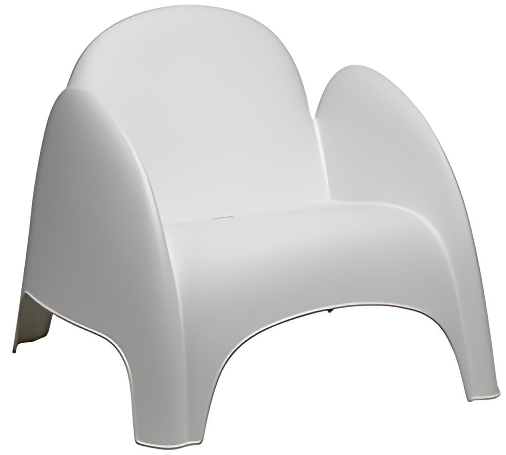 PAPERFLOW Siège en plastique DUMBO, blanc, set de 4
