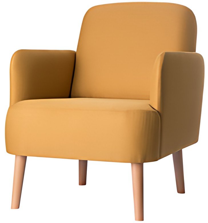 PAPERFLOW Fauteuil visiteur Brooks, safran