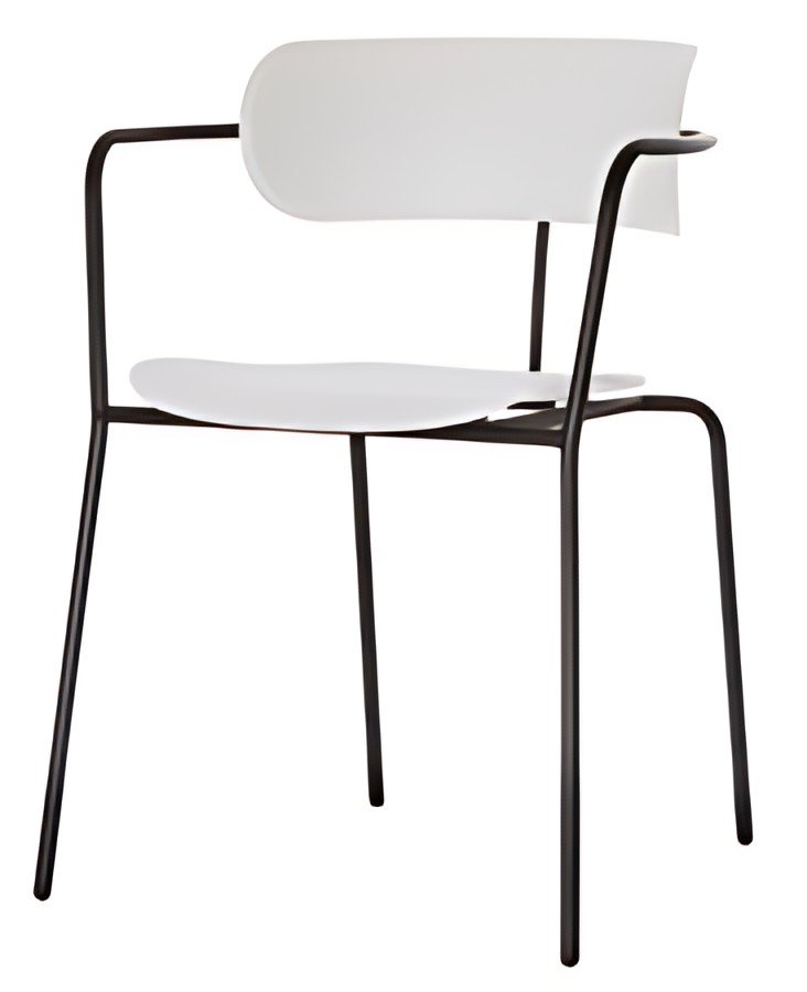 PAPERFLOW Chaise visiteur BISTRO, set de 2, blanc