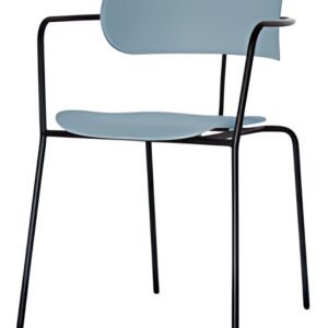 PAPERFLOW Chaise visiteur BISTRO, set de 2, bleu