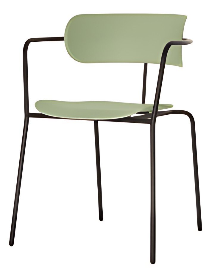 PAPERFLOW Chaise visiteur BISTRO, set de 2, vert