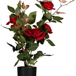 PAPERFLOW Plante artificielle "rosier", (H)540 mm, rouge