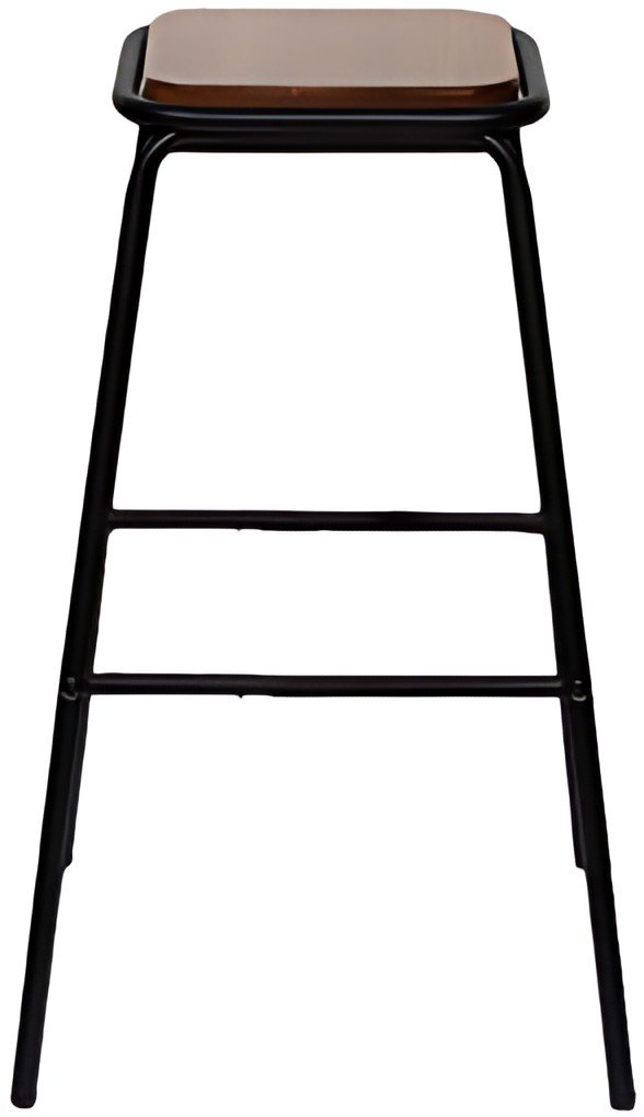 PAPERFLOW Chaise de bar OSLO, set de 2, structure noire