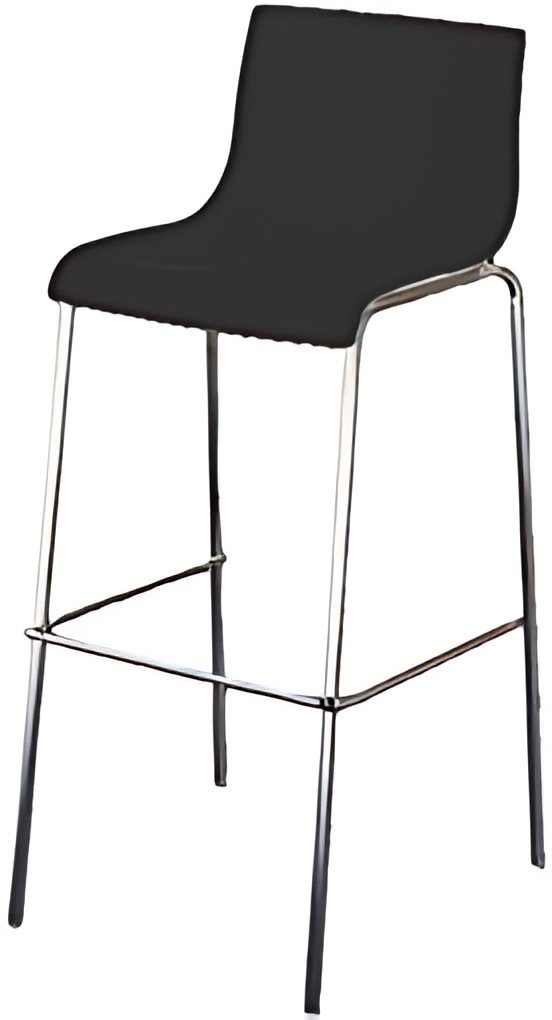 PAPERFLOW Chaise de bar HARPER, set de 2, noir