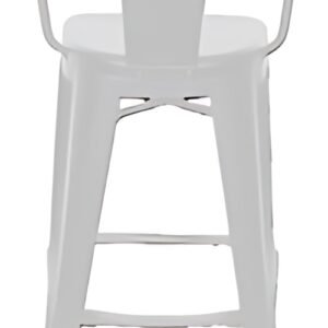 PAPERFLOW Chaise de bar d'extérieur URBAN, set de 2, blanc