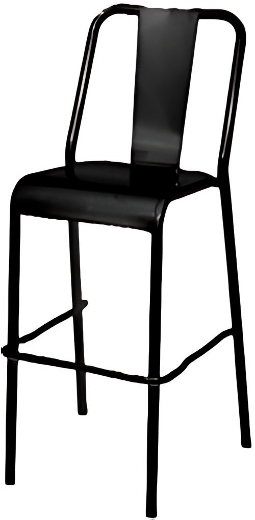 PAPERFLOW Chaise de bar d'extérieur ARTY, set de 2, noir