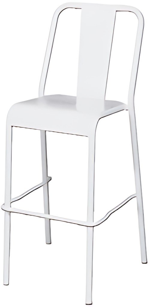 PAPERFLOW Chaise de bar d'extérieur ARTY, set de 2, blanc