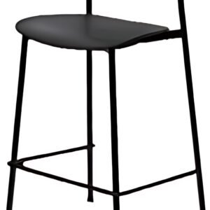 PAPERFLOW Chaise de bar SOHO, set de 2, noir