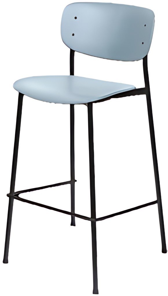 PAPERFLOW Chaise de bar SOHO, set de 2, bleu