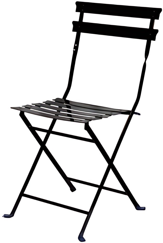 PAPERFLOW Chaise pliante d'extérieur EDEN, set de 2, noir