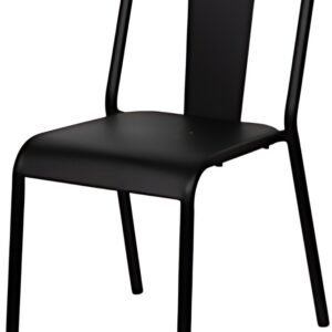 PAPERFLOW Chaise visiteur d'extérieur ARTY, set de 2, noir