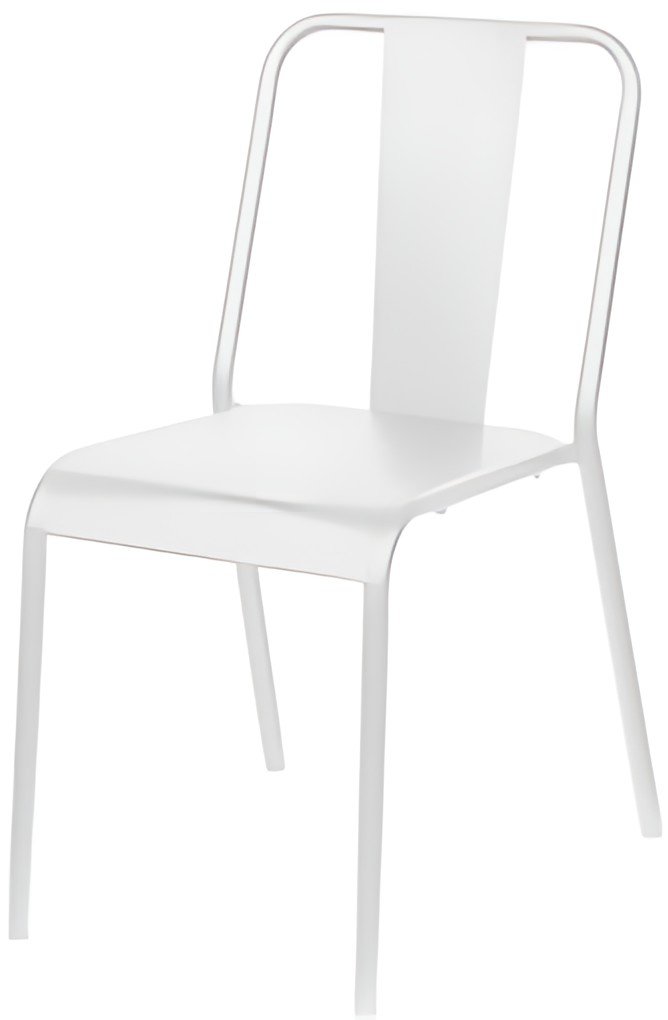 PAPERFLOW Chaise visiteur d'extérieur ARTY, set de 2, blanc