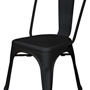 PAPERFLOW Chaise visiteur d'extérieur URBAN, set de 2, noir