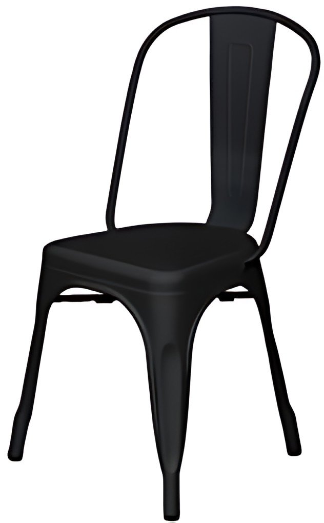 PAPERFLOW Chaise visiteur d'extérieur URBAN, set de 2, noir