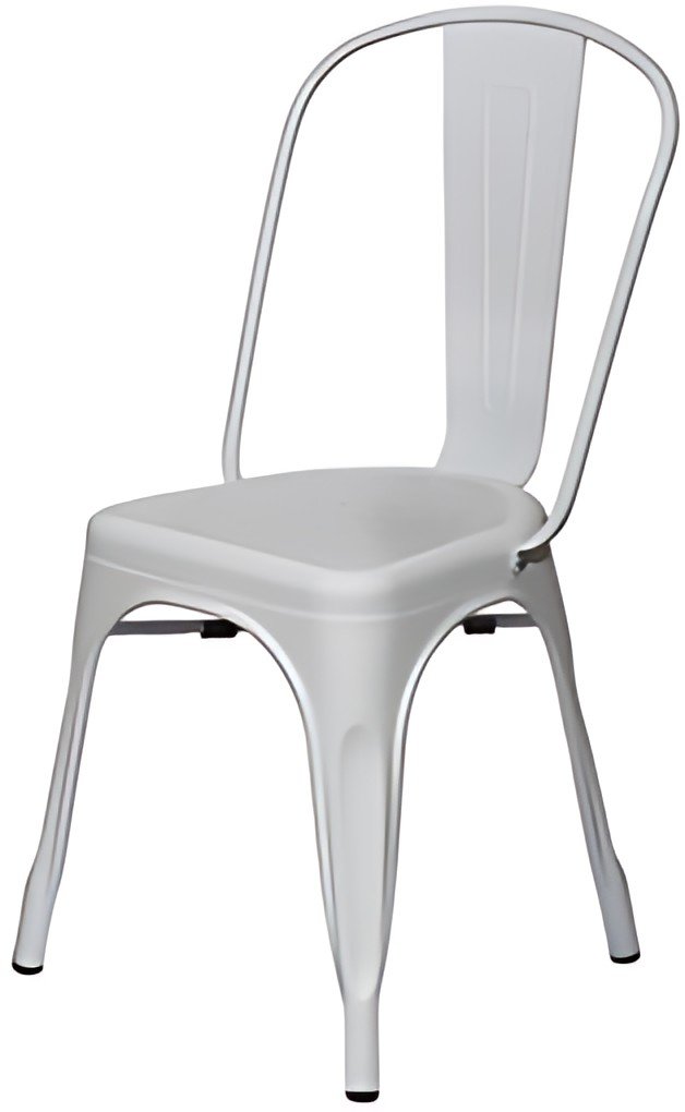 PAPERFLOW Chaise visiteur d'extérieur URBAN, set de 2, blanc