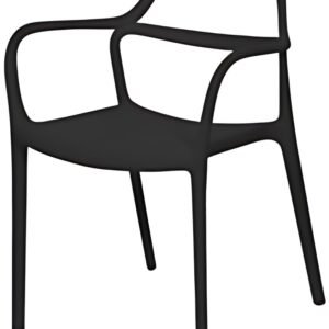 PAPERFLOW Chaise visiteur d'extérieur NOVA, set de 2, noir