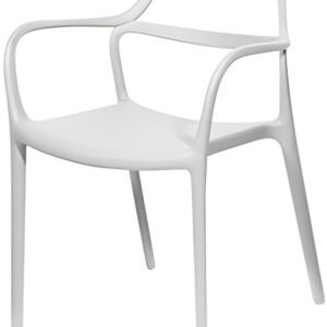PAPERFLOW Chaise visiteur d'extérieur NOVA, set de 2, blanc