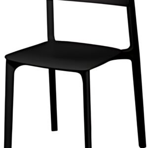 PAPERFLOW Chaise visiteur d'extérieur OTHO, set de 2, noir