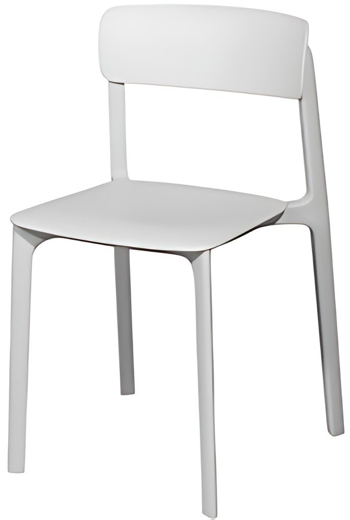 PAPERFLOW Chaise visiteur d'extérieur OTHO, set de 2, blanc