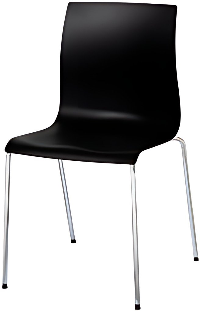 PAPERFLOW Chaise visiteur ARKO, set de 2, noir