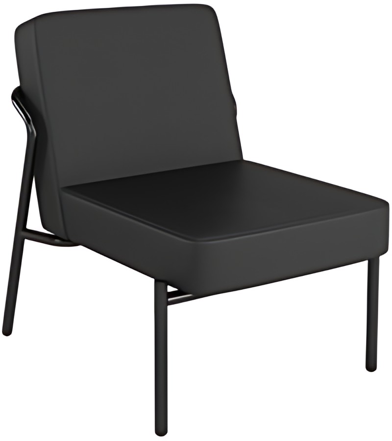 PAPERFLOW Fauteuil visiteur MEDSO KLASSIK S simili-cuir noir