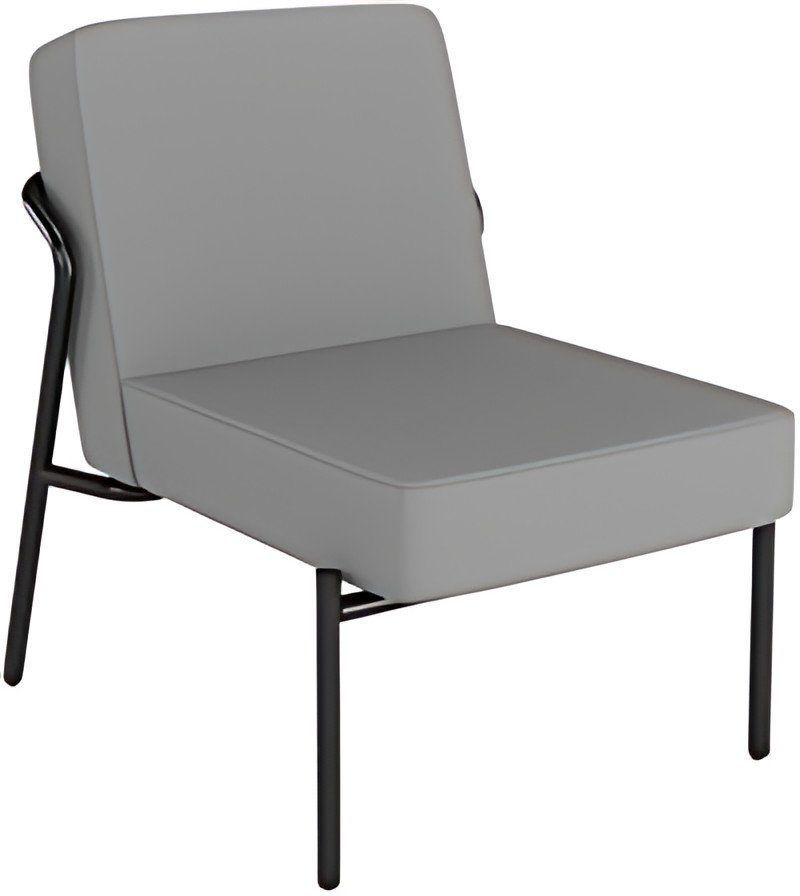 PAPERFLOW Fauteuil visiteur d'extérieur MEDSO KLASSIK S gris