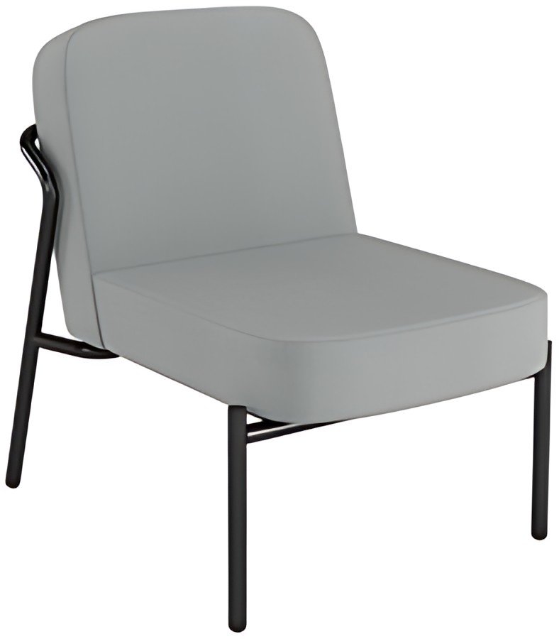 PAPERFLOW Fauteuil visiteur MEDSO RUND S, tissu, gris