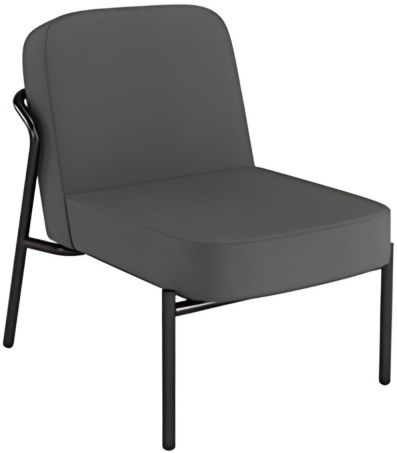 PAPERFLOW Fauteuil visiteur MEDSO RUND S, tissu, anthracite