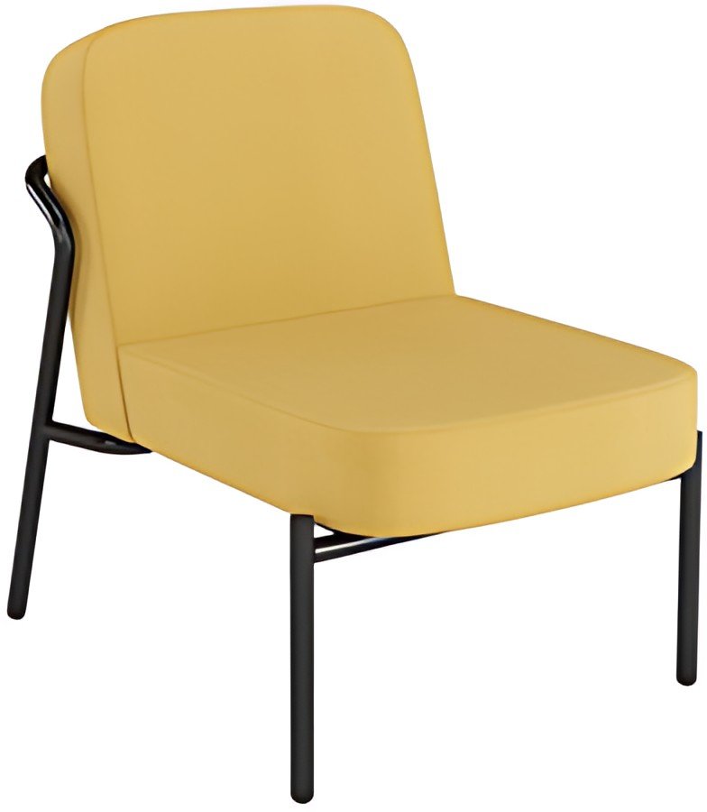 PAPERFLOW Fauteuil visiteur MEDSO RUND S, tissu, jaune