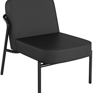 PAPERFLOW Fauteuil visiteur MEDSO RUND S, simili-cuir, noir