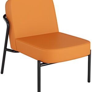 PAPERFLOW Fauteuil visiteur MEDSO RUND S simili-cuir, orange