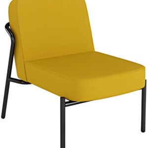 PAPERFLOW Fauteuil visiteur d'extérieur MEDSO RUND S, jaune