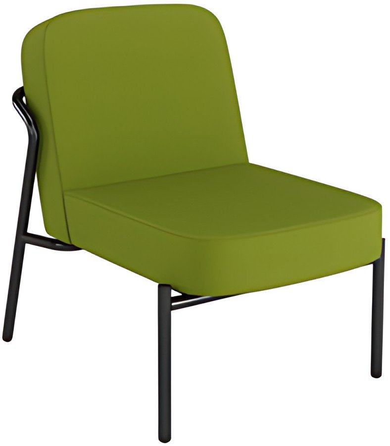 PAPERFLOW Fauteuil visiteur d'extérieur MEDSO RUND S, vert