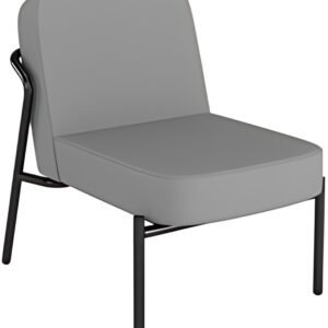 PAPERFLOW Fauteuil visiteur d'extérieur MEDSO RUND S, gris