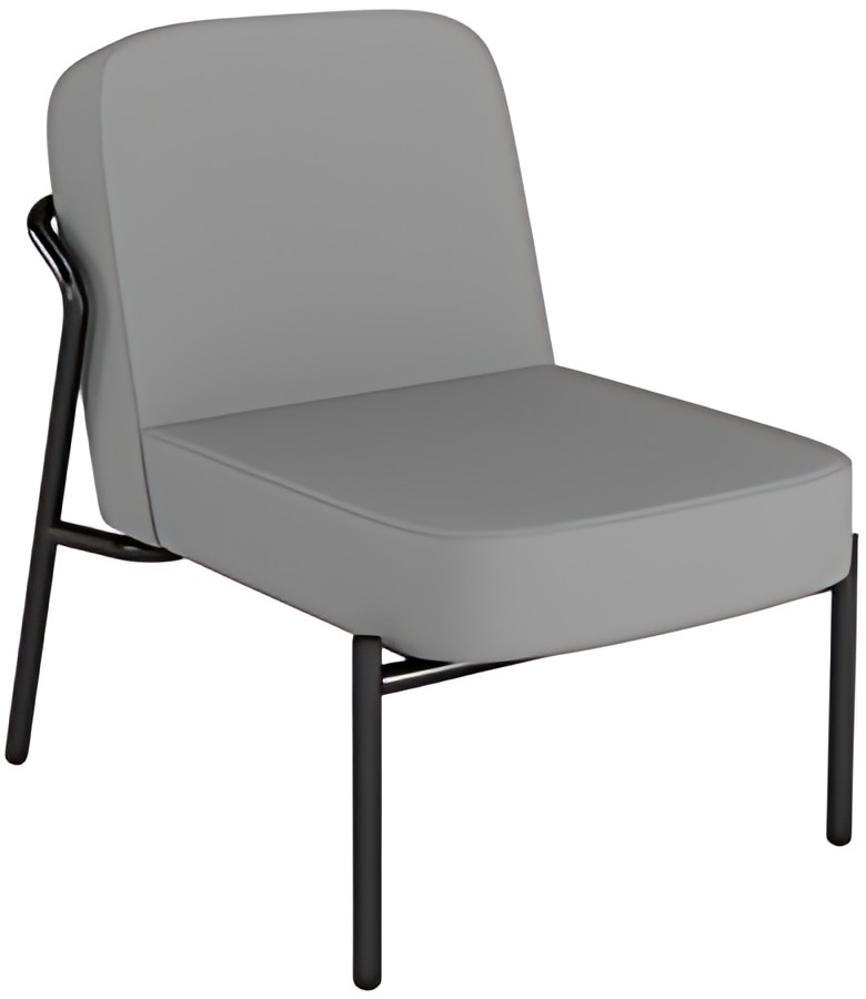 PAPERFLOW Fauteuil visiteur d'extérieur MEDSO RUND S, gris